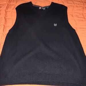 Chaps Men's Black V-Neck Sweater Vest